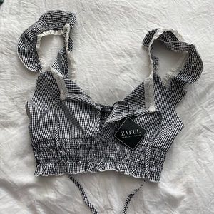 NWT Gingham Crop top!